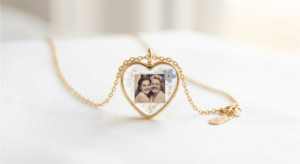 Crystal clear resin photo pendant handmade sentimental gift